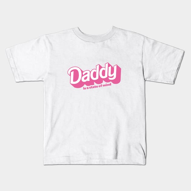 Daddy is a state of mind Kids T-Shirt by la'lunadraw
